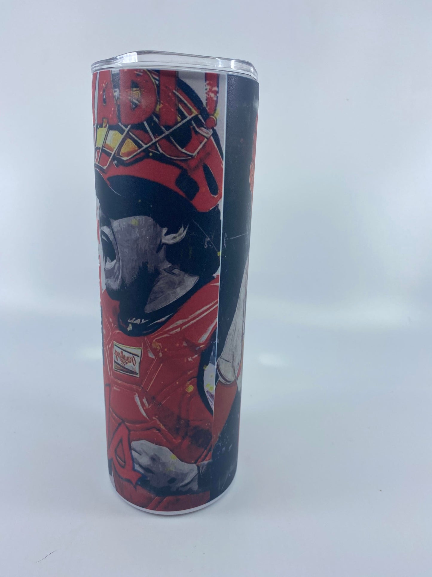 READY TO SHIP - 20 Ounce Skinny Glow in the Dark - STL Cardinal Baseball Yadi & Wainwright Budweiser