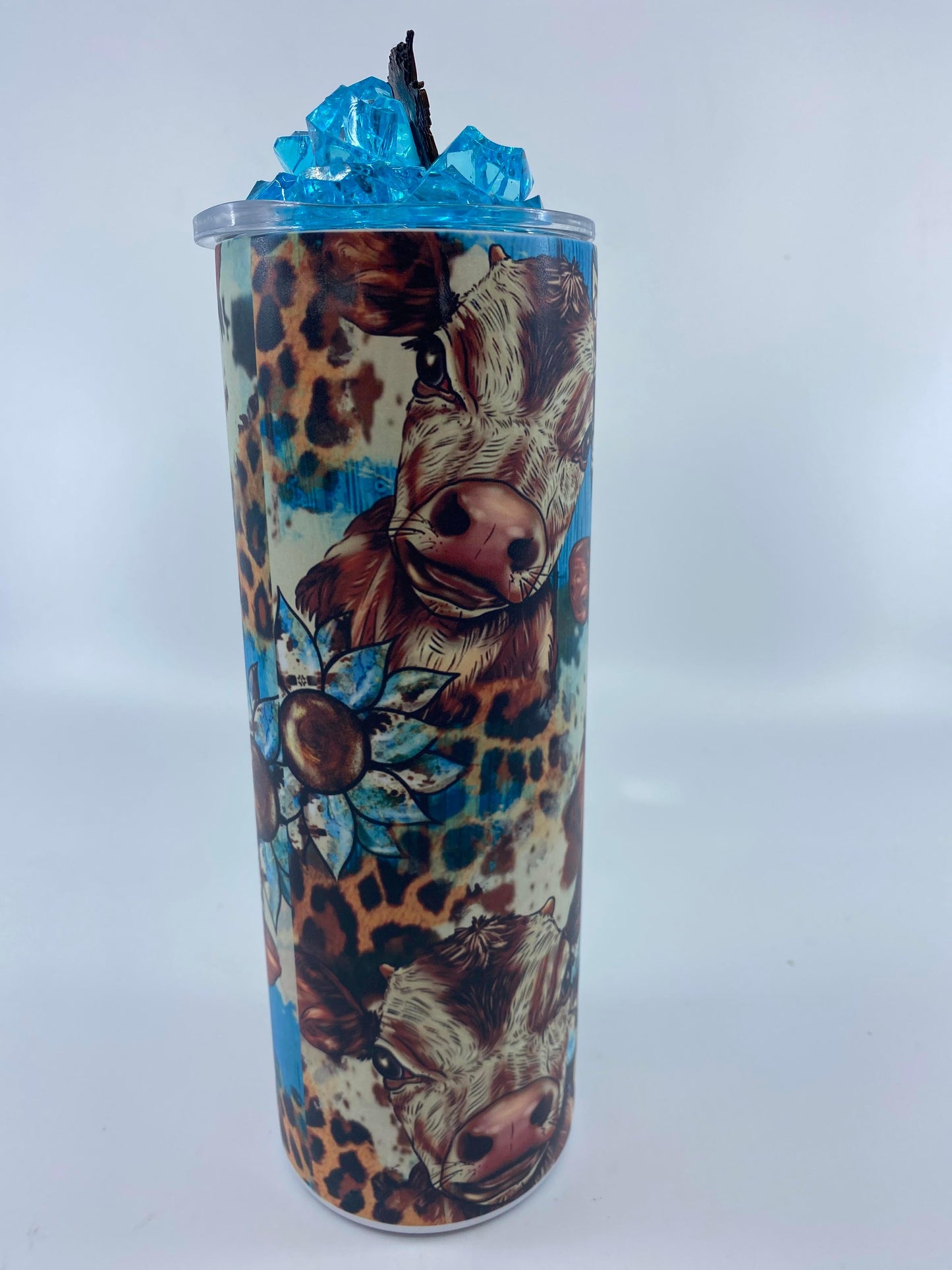 READY TO SHIP - 20 Ounce Skinny Glow in the Dark - Baby Cow