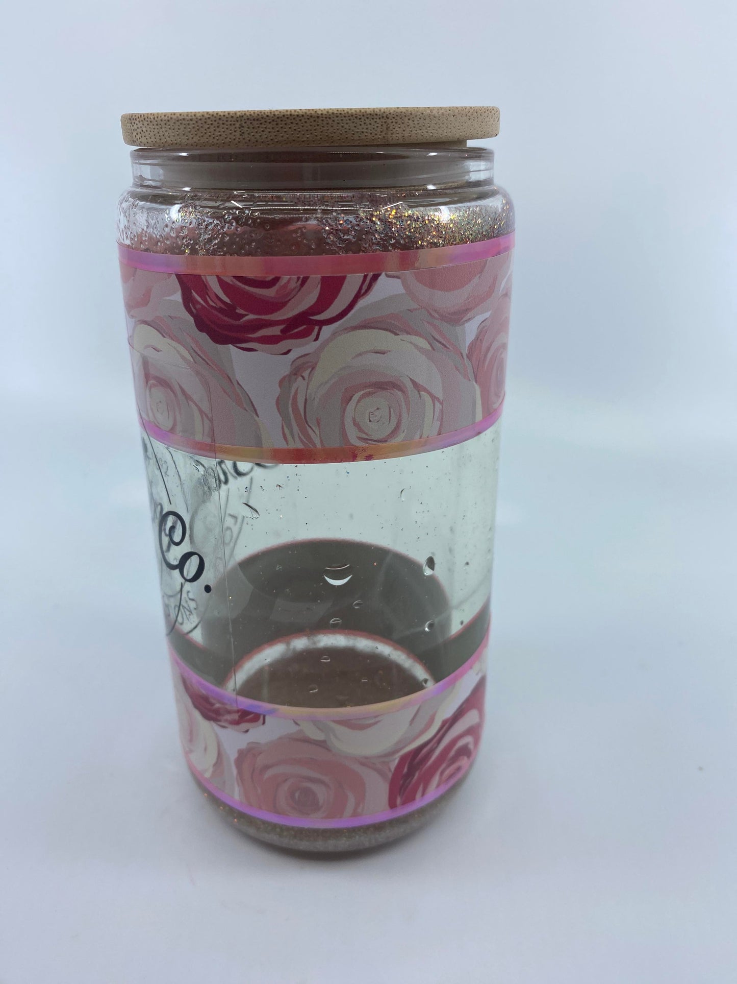 12 Ounce Snowglobe with Bamboo Lid - Cupid's Love Potions Brewing Co