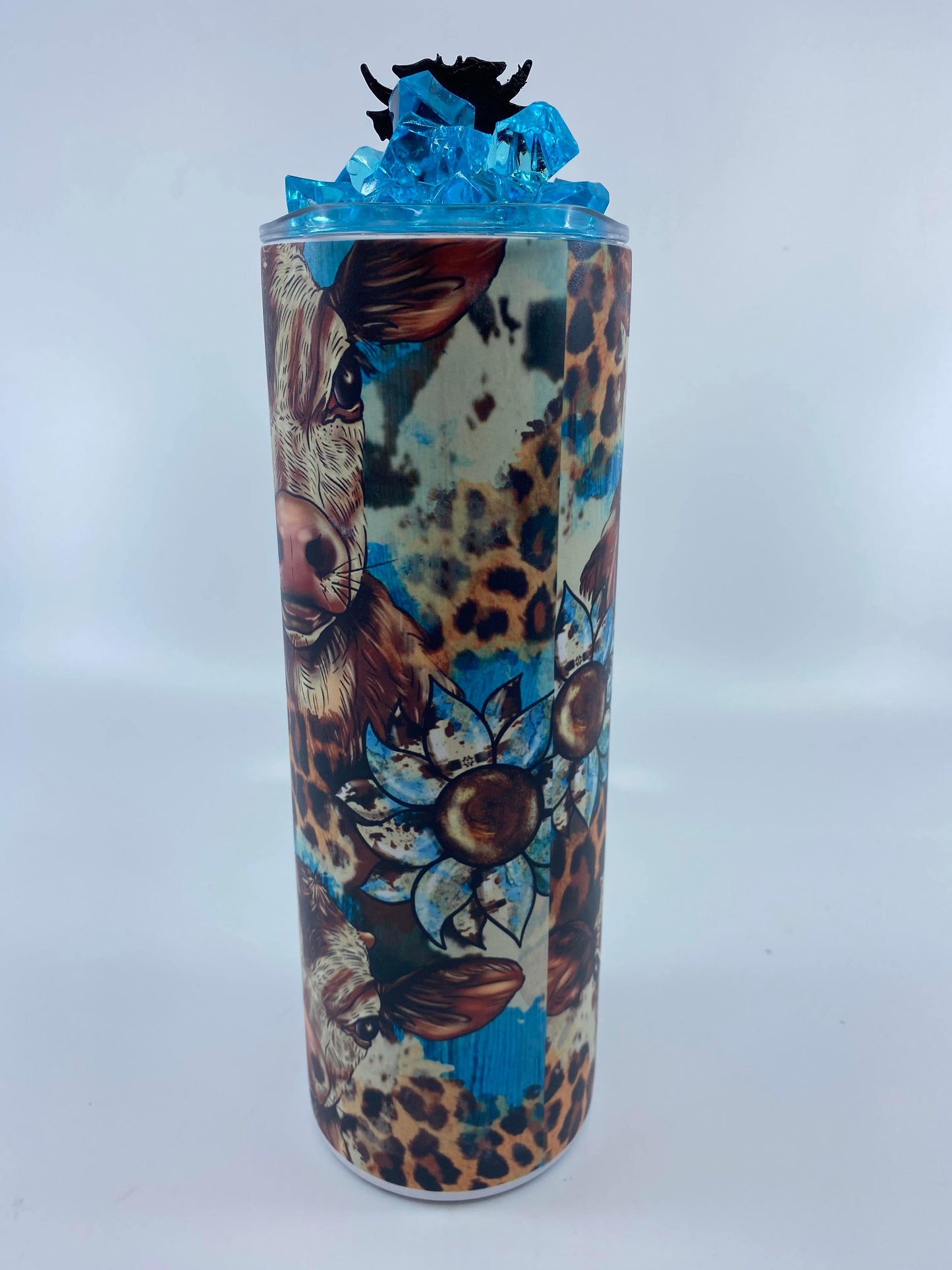 READY TO SHIP - 20 Ounce Skinny Glow in the Dark - Baby Cow
