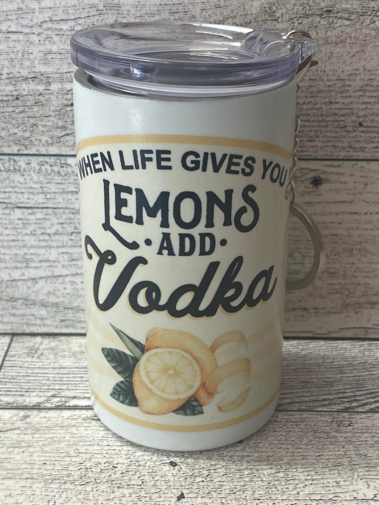 3 Ounce Skinny Shot Glass - When Life Gives You Lemons Add Vodka