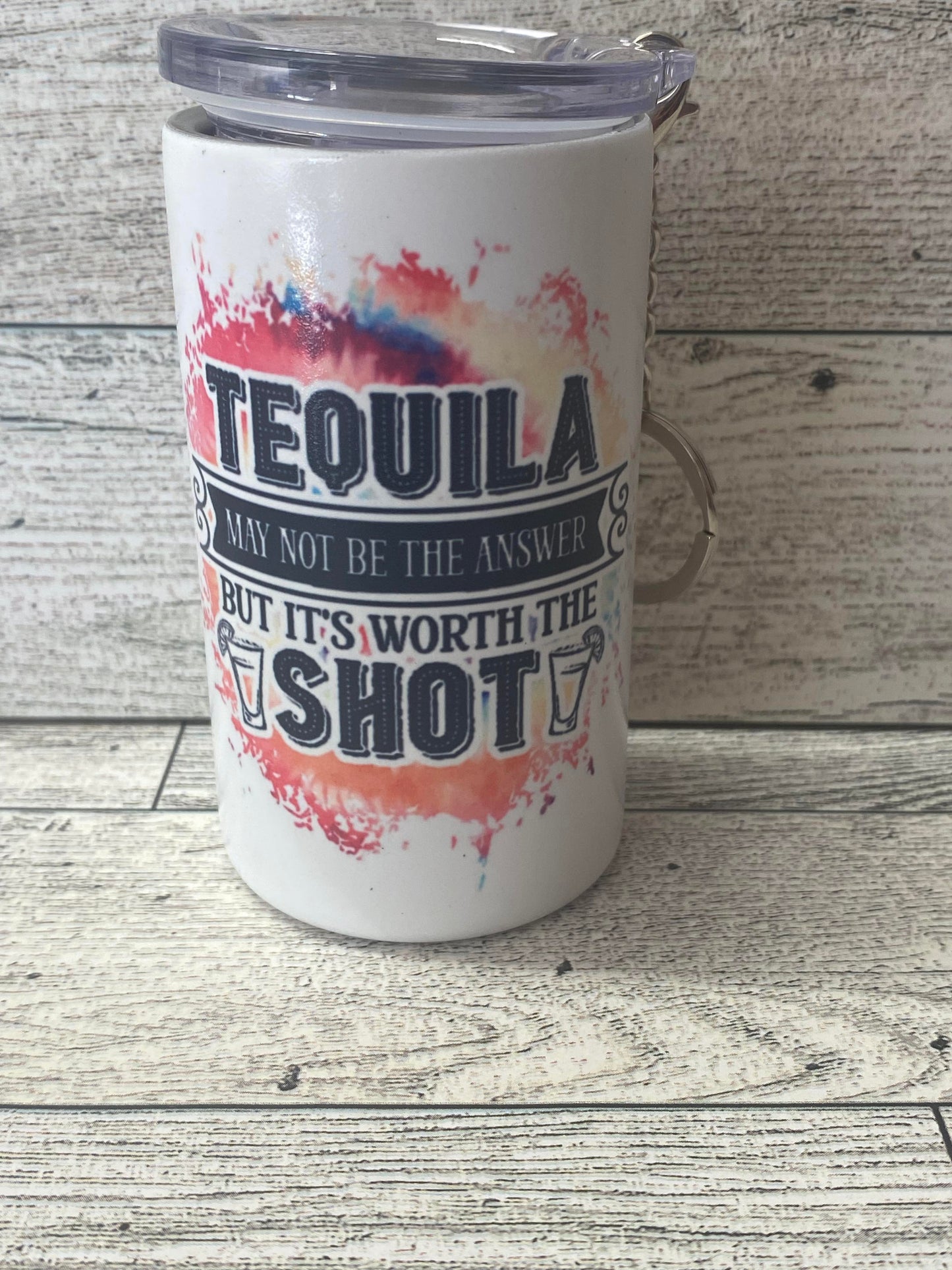 3 Ounce Skinny Shot Glass - Tequila May Not be the Answer But its Worth the Shot