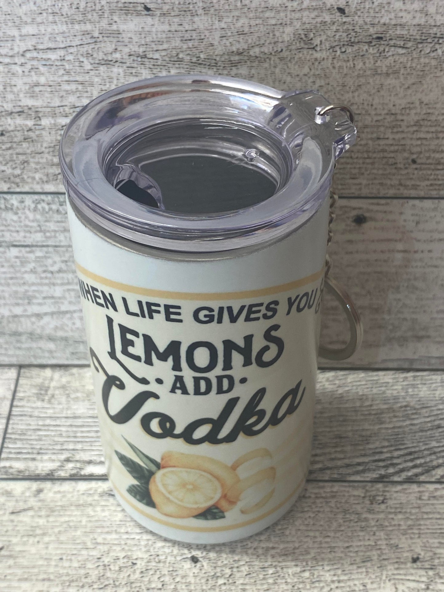 3 Ounce Skinny Shot Glass - When Life Gives You Lemons Add Vodka