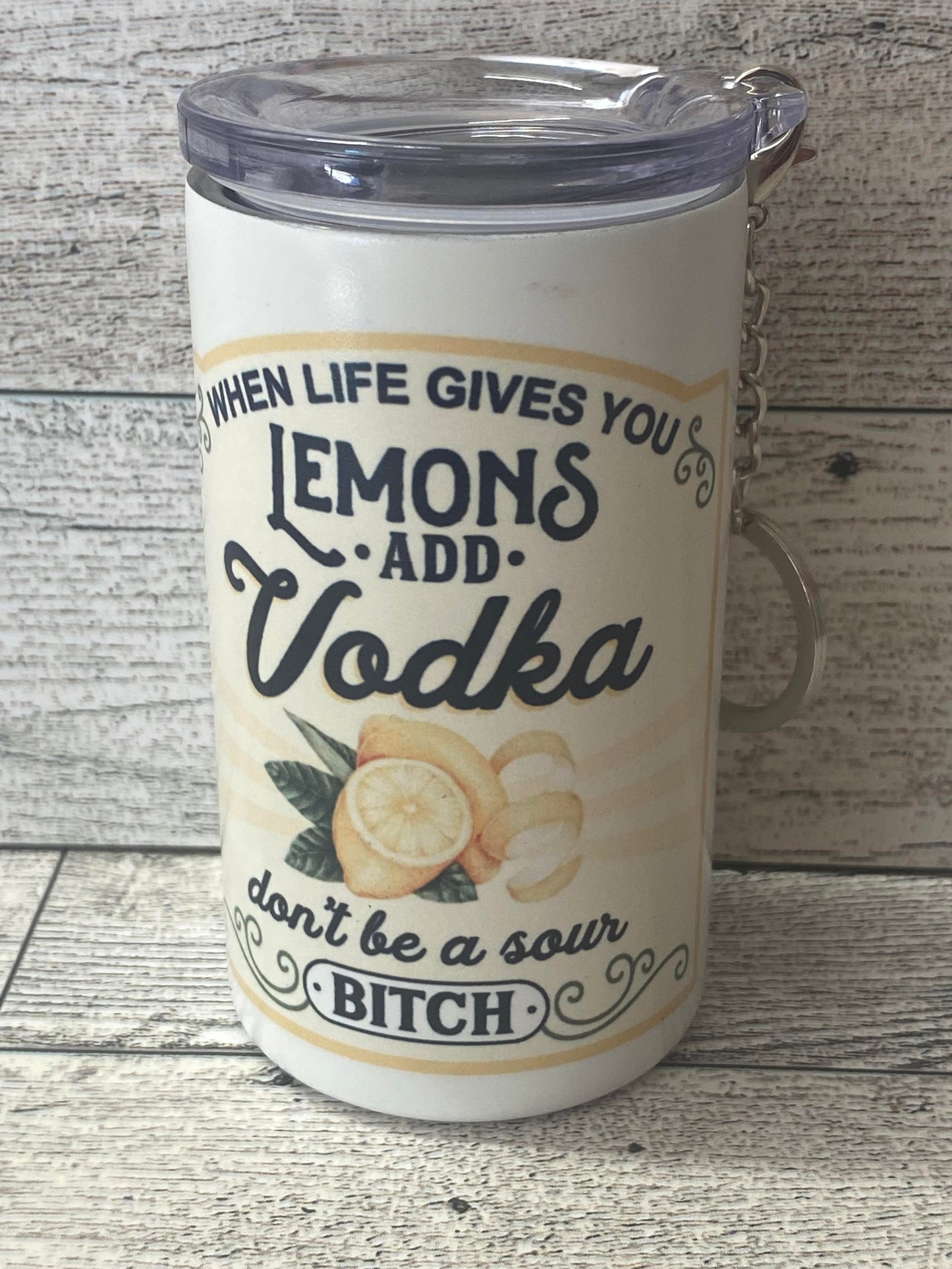 3 Ounce Skinny Shot Glass - When Life Gives You Lemons Add Vodka Dont Be A Sour Bitch