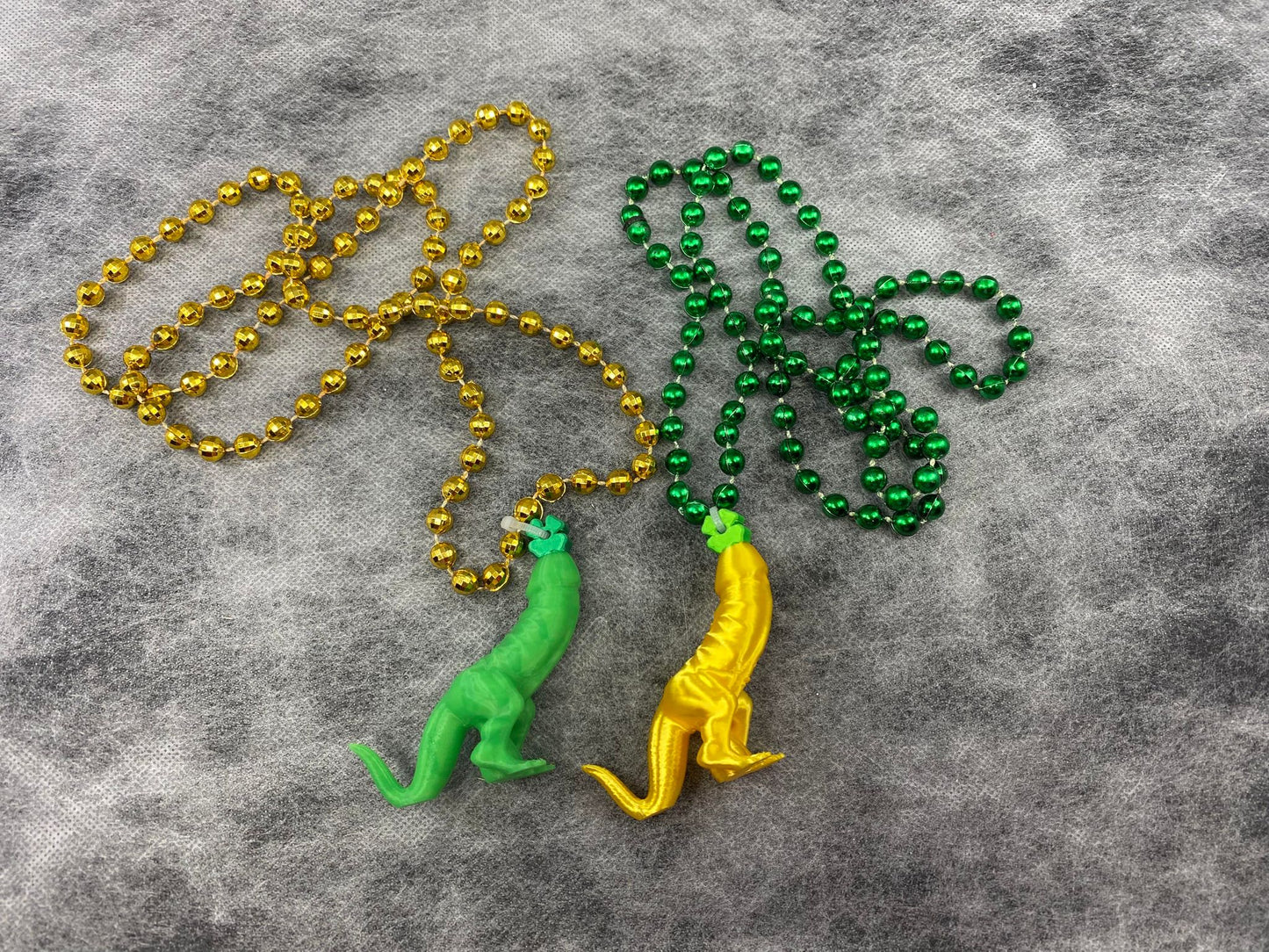 READY TO SHIP Mini St Patricks Day Shamrock "Cockasaurus Rex" Beads