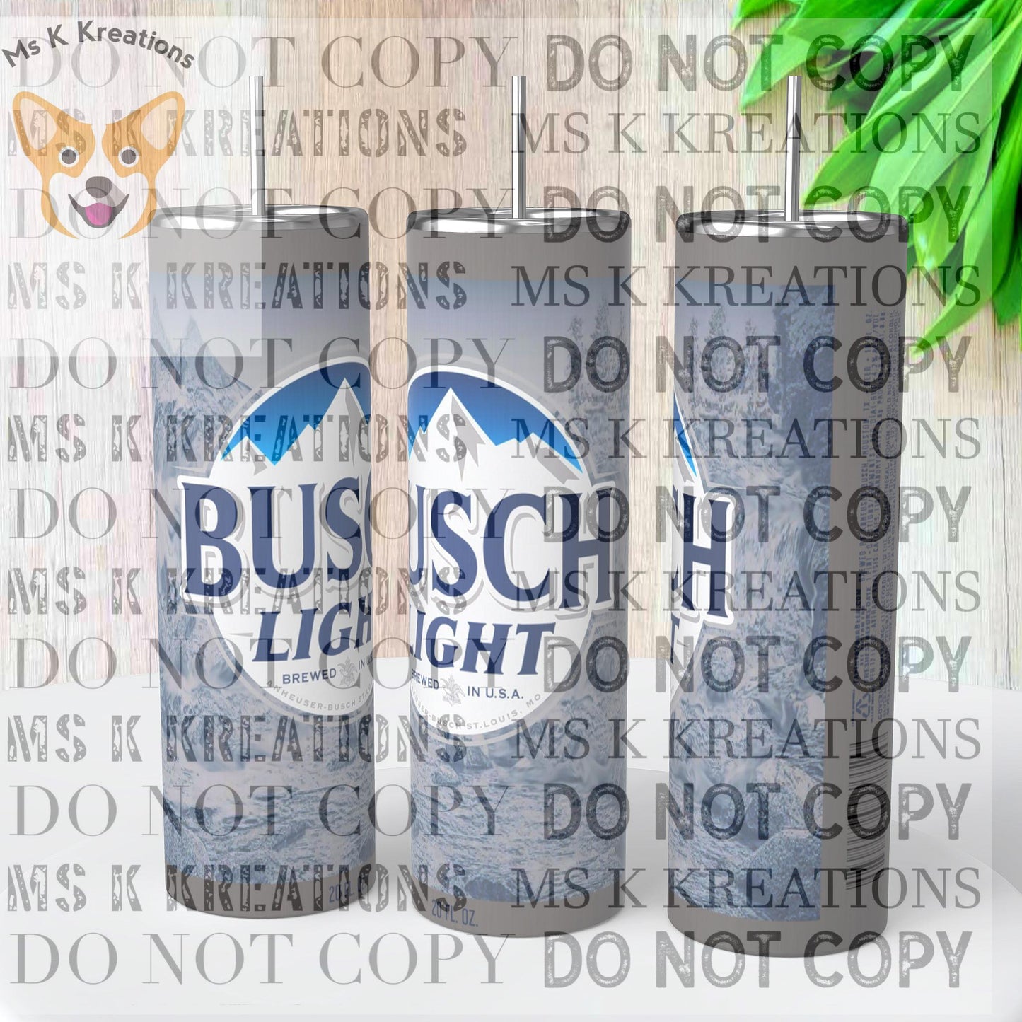 TO BE MADE - 20 Ounce Skinny Glow in the Dark - Busch Light