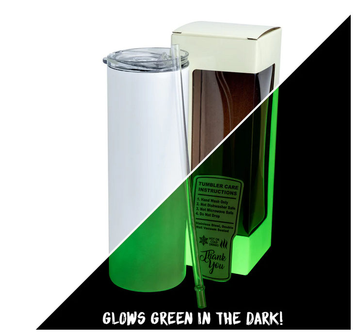 TO BE MADE - 20 Ounce Skinny Glow in the Dark - Cannabis 420 Bud