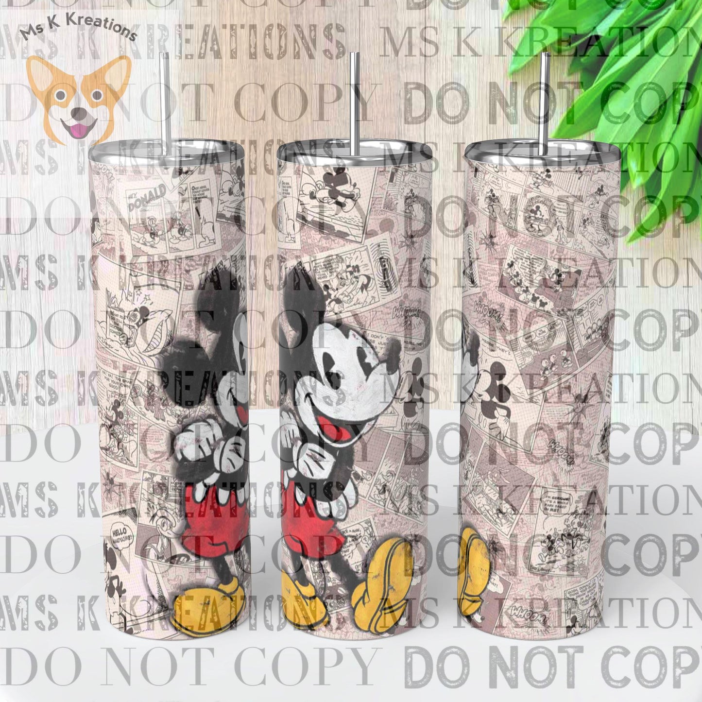 TO BE MADE - 20 Ounce Skinny Glow in the Dark - Mickey Mouse