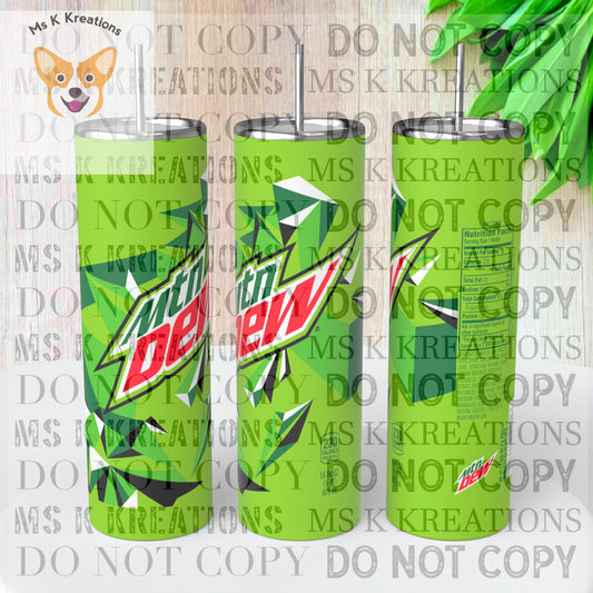 TO BE MADE - 20 Ounce Skinny Glow in the Dark - Mountain Dew