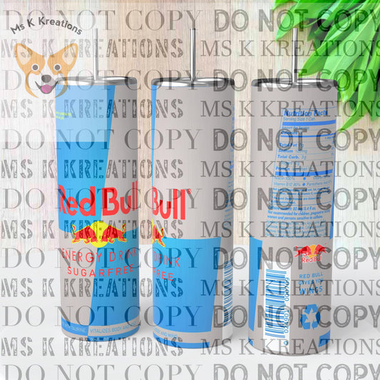 TO BE MADE - 20 Ounce Skinny Glow in the Dark - Sugarfree Red Bull Can