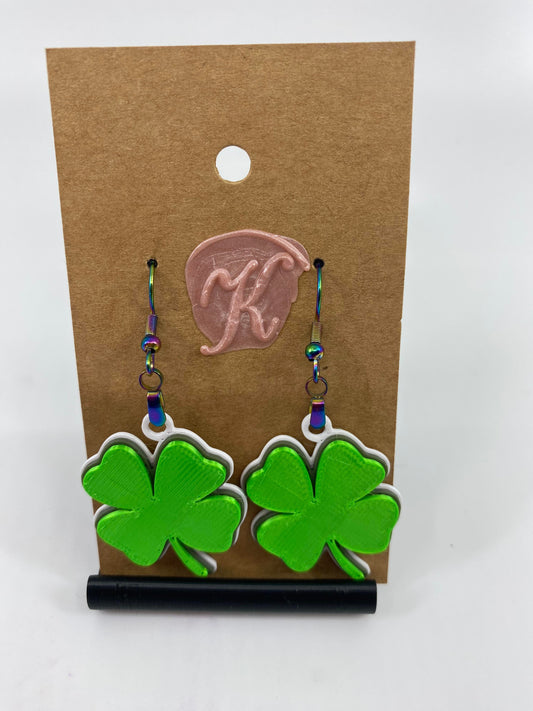 3D Printed Jewelry - St Patricks Day Shamrock