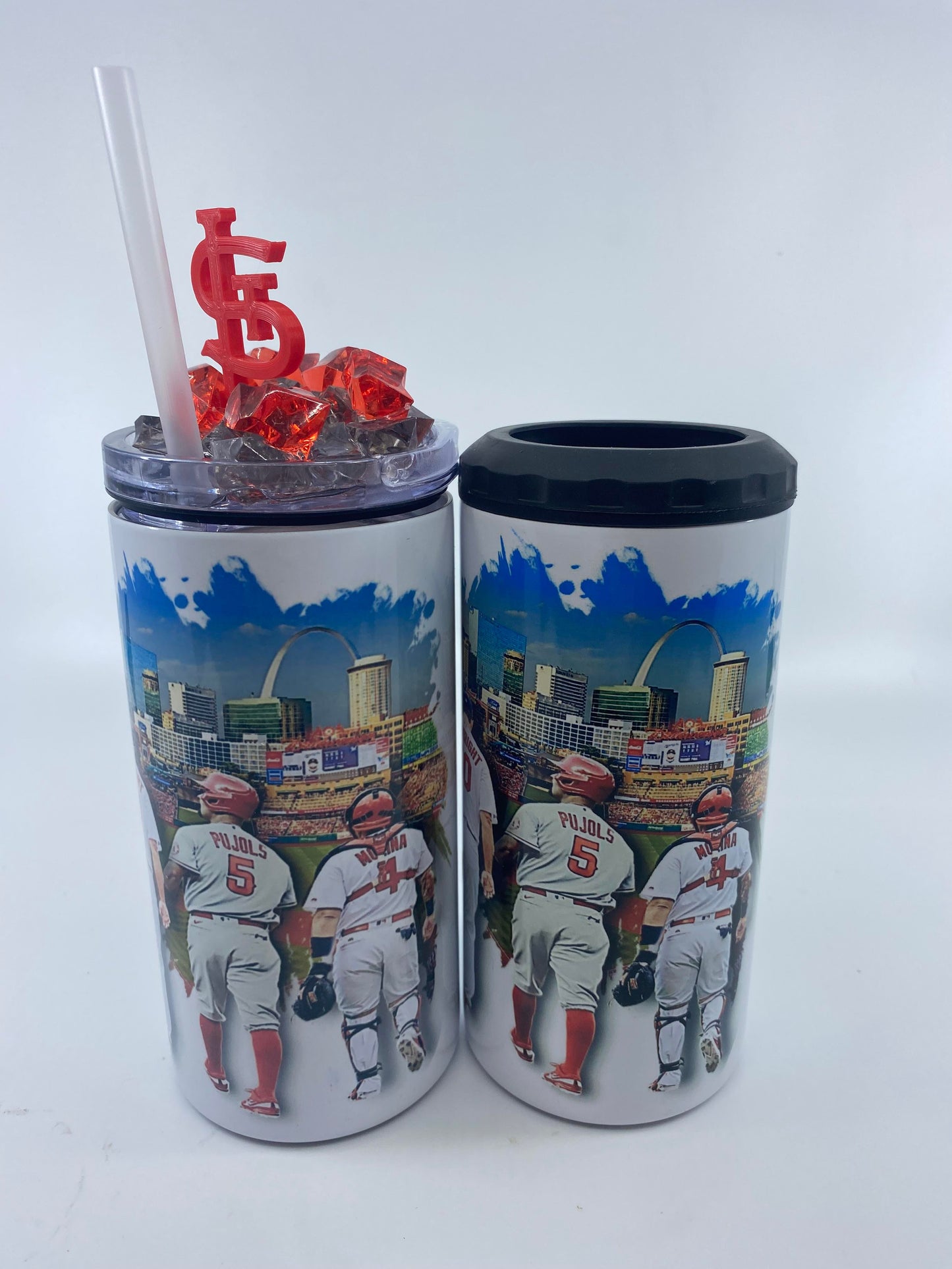 READY TO SHIP - 4 in 1 Tumbler & Cooler - STL Cardinals Baseball The Last Ride Molina/Pujols/Wainright